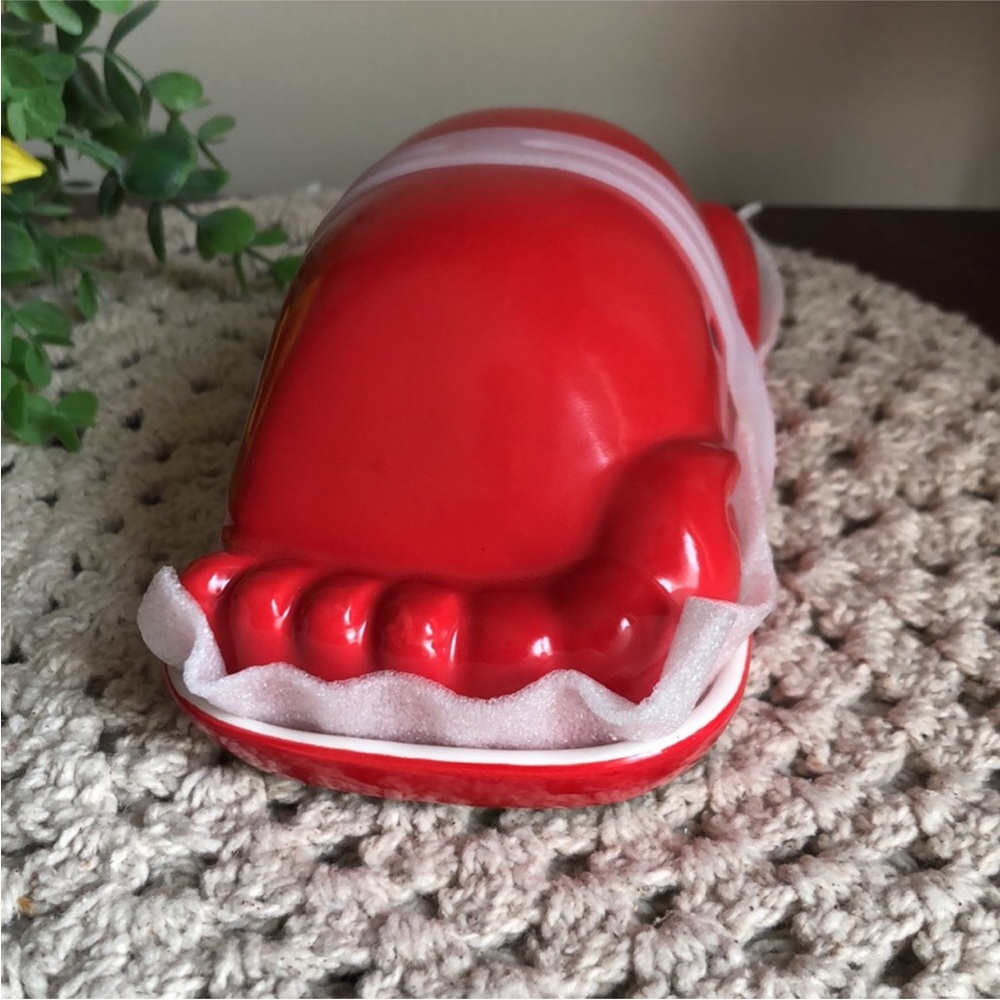 Red Ceramic CRAB Butter Dish - Picture 4 of 6